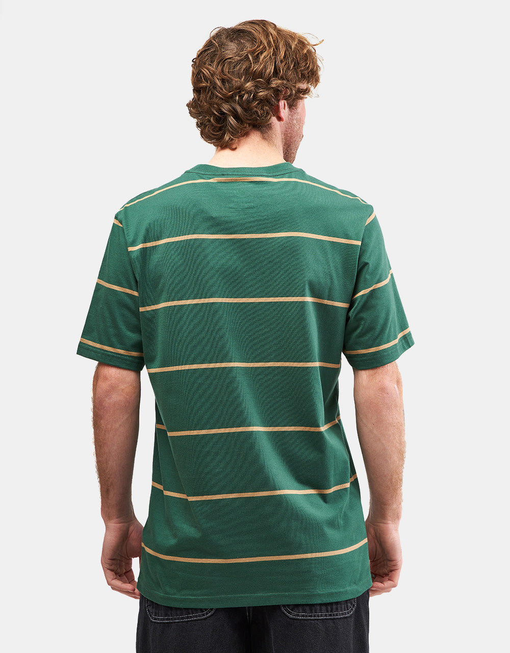 Element Basic Pocket Label T-Shirt - Trekking Green Stripes