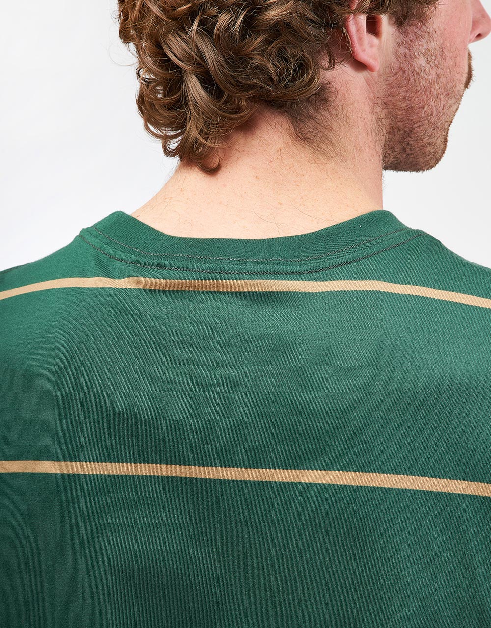 Element Basic Pocket Label T-Shirt - Trekking Green Stripes