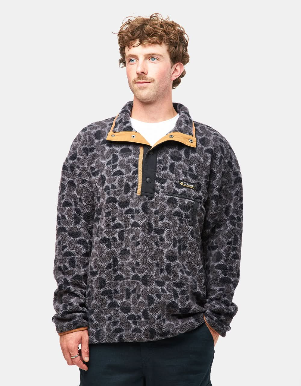 Columbia Helvetia™ II Printed Half Snap Fleece - Black Retroscape