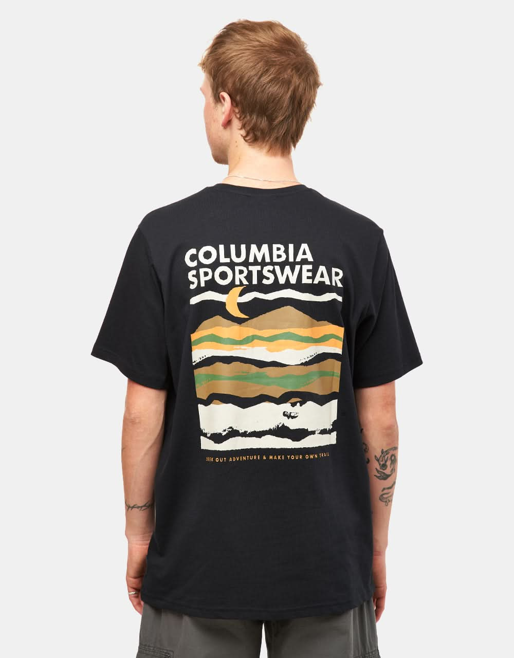 T-shirt Columbia Explorers Canyon™ - Noir/Paysage lunaire déchiré