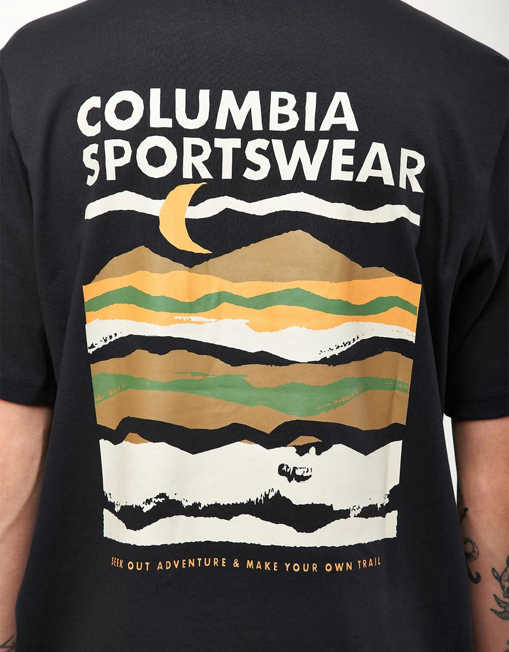 T-shirt Columbia Explorers Canyon™ - Noir/Paysage lunaire déchiré