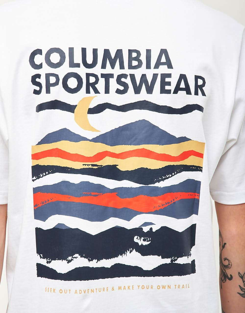 Camiseta Columbia Explorers Canyon™ - Blanco/Paisaje lunar rasgado