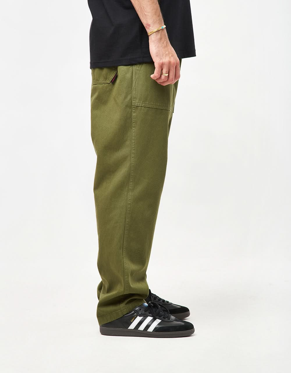 Grammici Loose Tapered Organic Ridge Pant - Dusky Olive