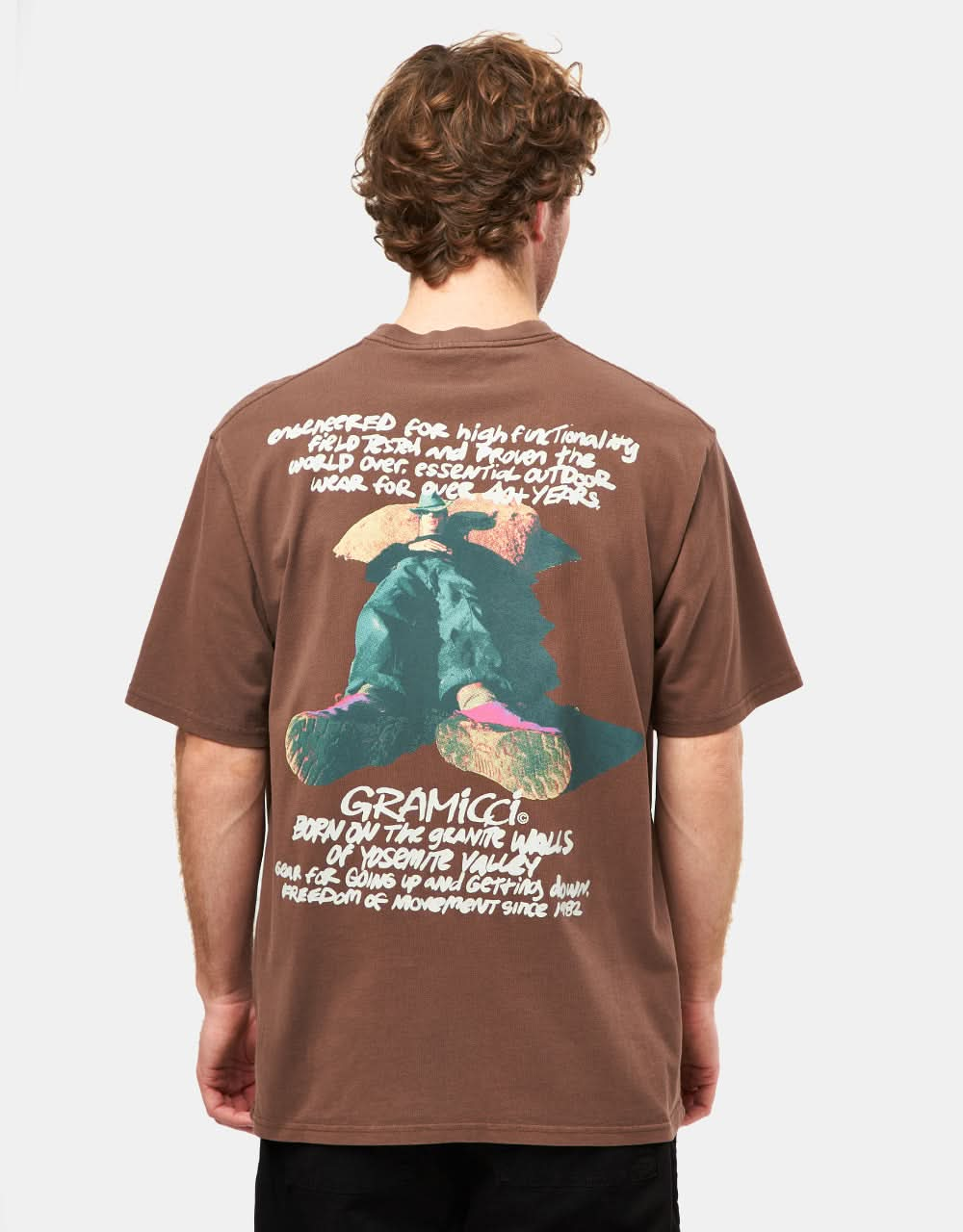 T-Shirt Bio Grammici Napping Climber - Pigment Marron