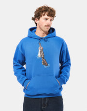 Felpa con cappuccio pullover con fucile da hockey - Royal