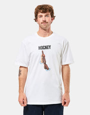 T-shirt de fusil de chasse de hockey - Blanc