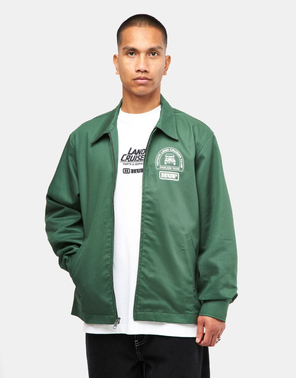 HUF x Toyota Land Cruiser Parts & Service Jacket - Forest Green