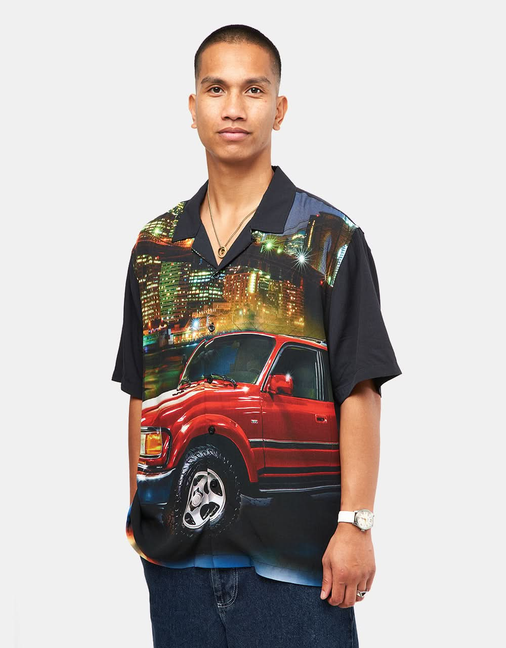 Chemise Resort HUF x Toyota Land Cruiser Big City S/S - Noir