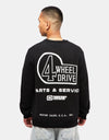 HUF x Toyota Land Cruiser Parts & Service Sweater - Black