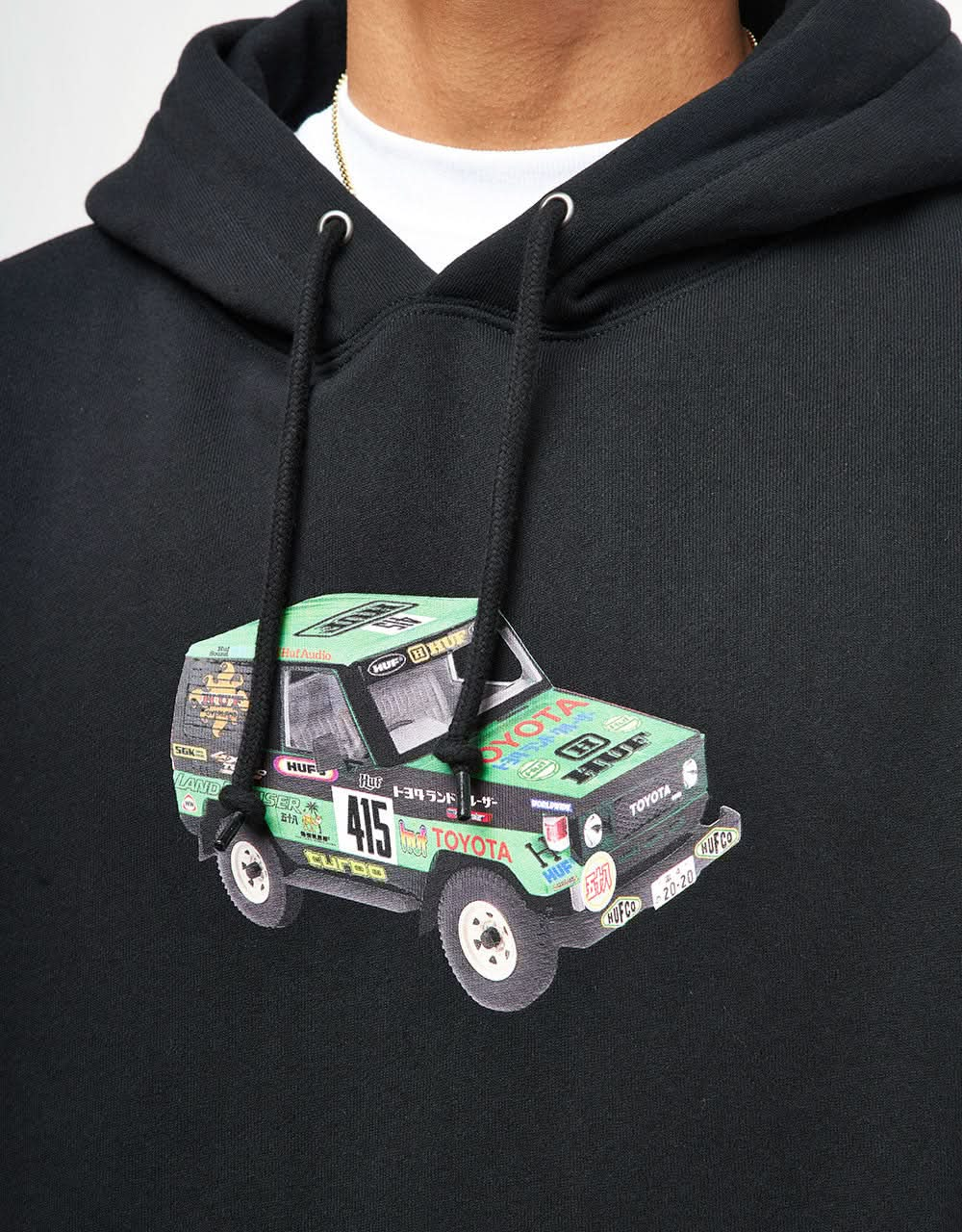 HUF x Toyota Land Cruiser Sahara Rally Pullover Hoodie - Black