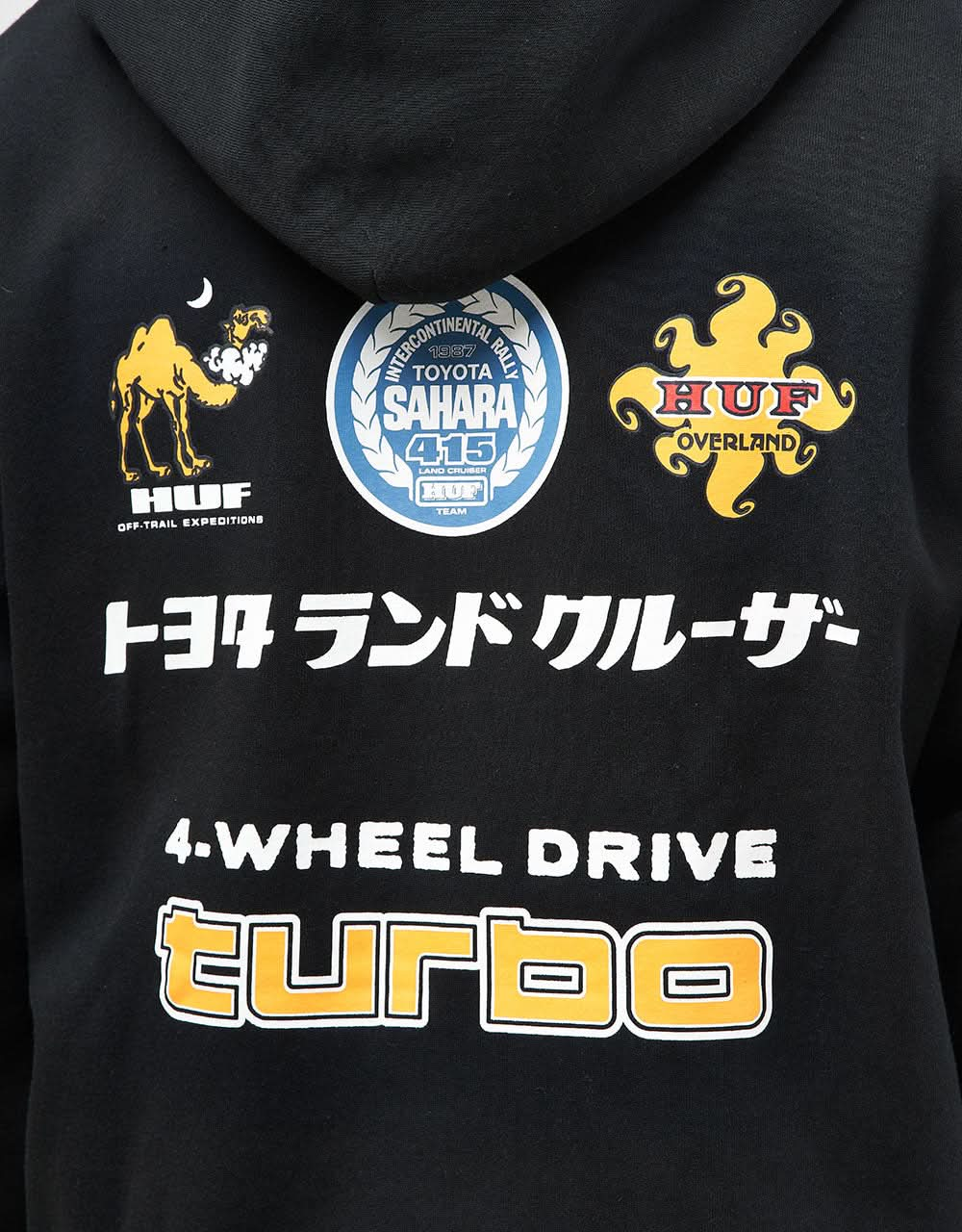 HUF x Toyota Land Cruiser Sahara Rally Pullover Hoodie - Black