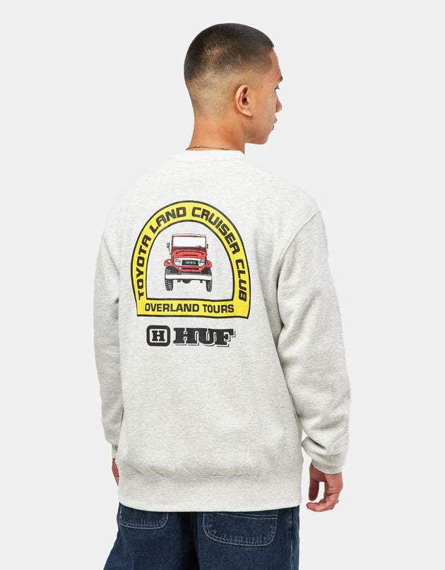 HUF x Toyota Land Cruiser Overland Touring Crewneck - Cendre