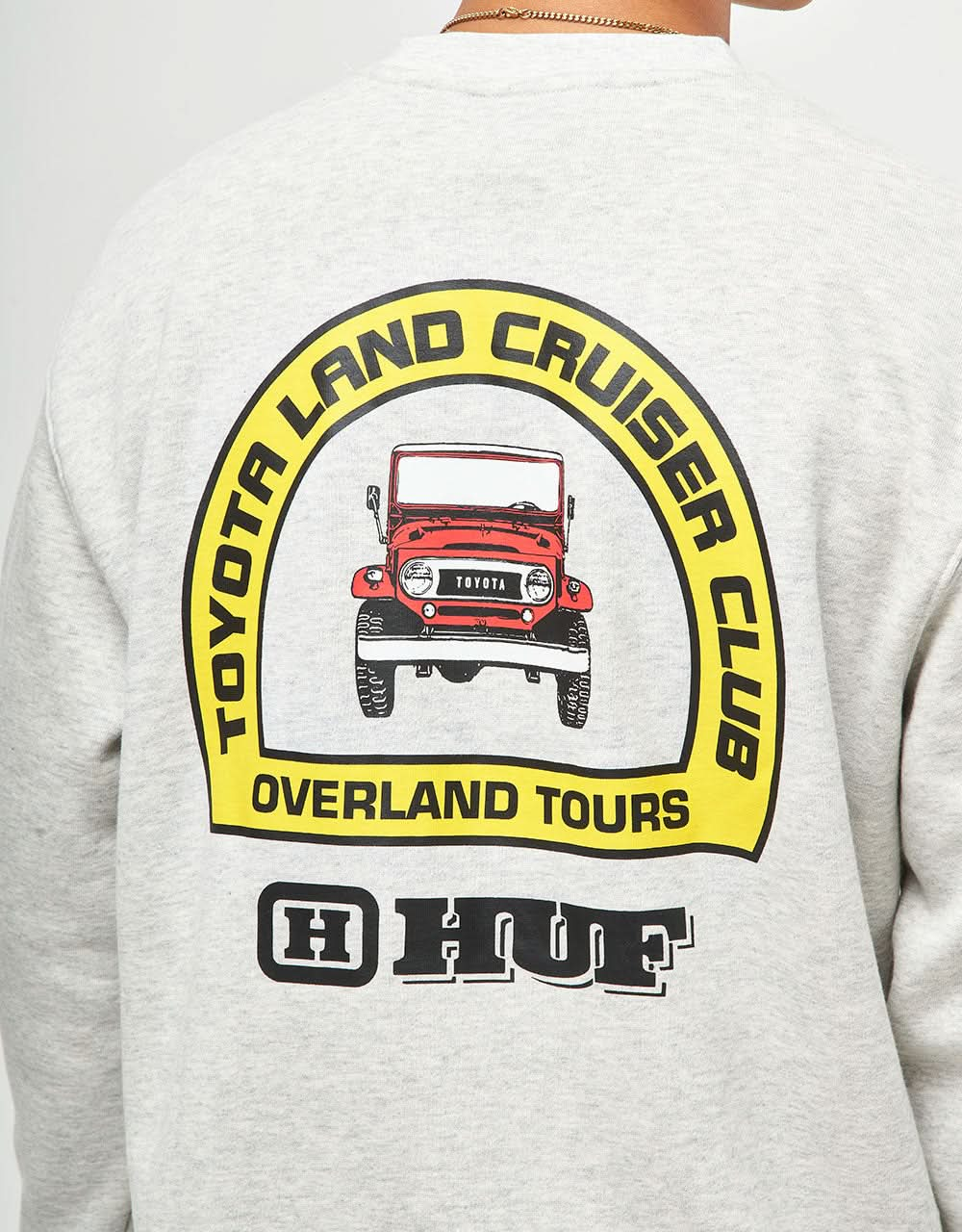 HUF x Toyota Land Cruiser Overland Touring Crewneck - Cendre