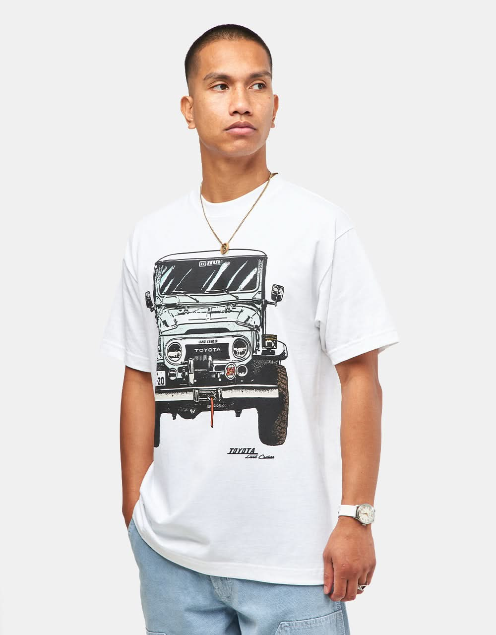 Camiseta HUF x Toyota Land Cruiser Sixties - Blanco