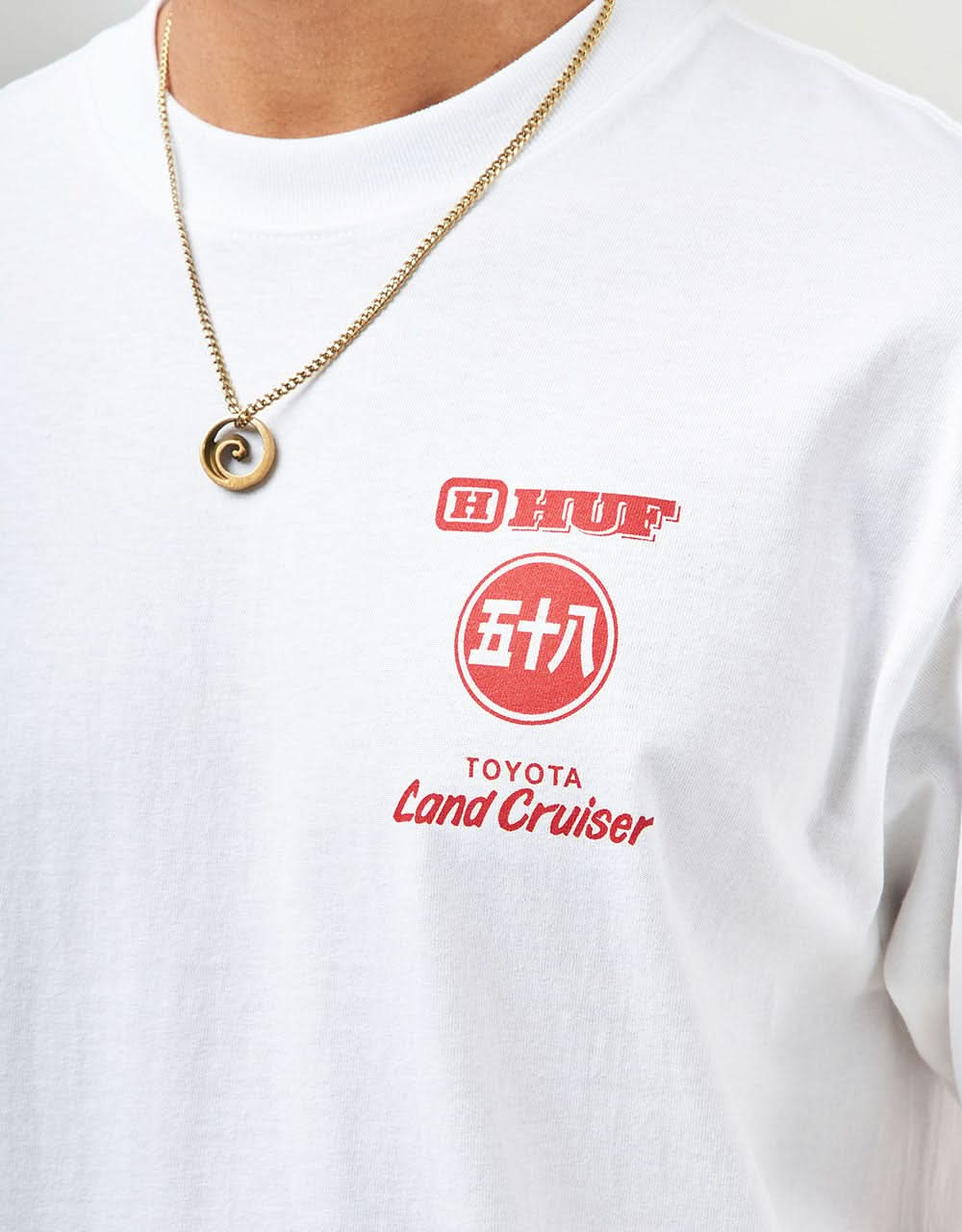 T-shirt HUF x Toyota Land Cruiser Timeline - bianca