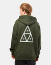 Sudadera con capucha HUF Triple Triangle - Verde cazador