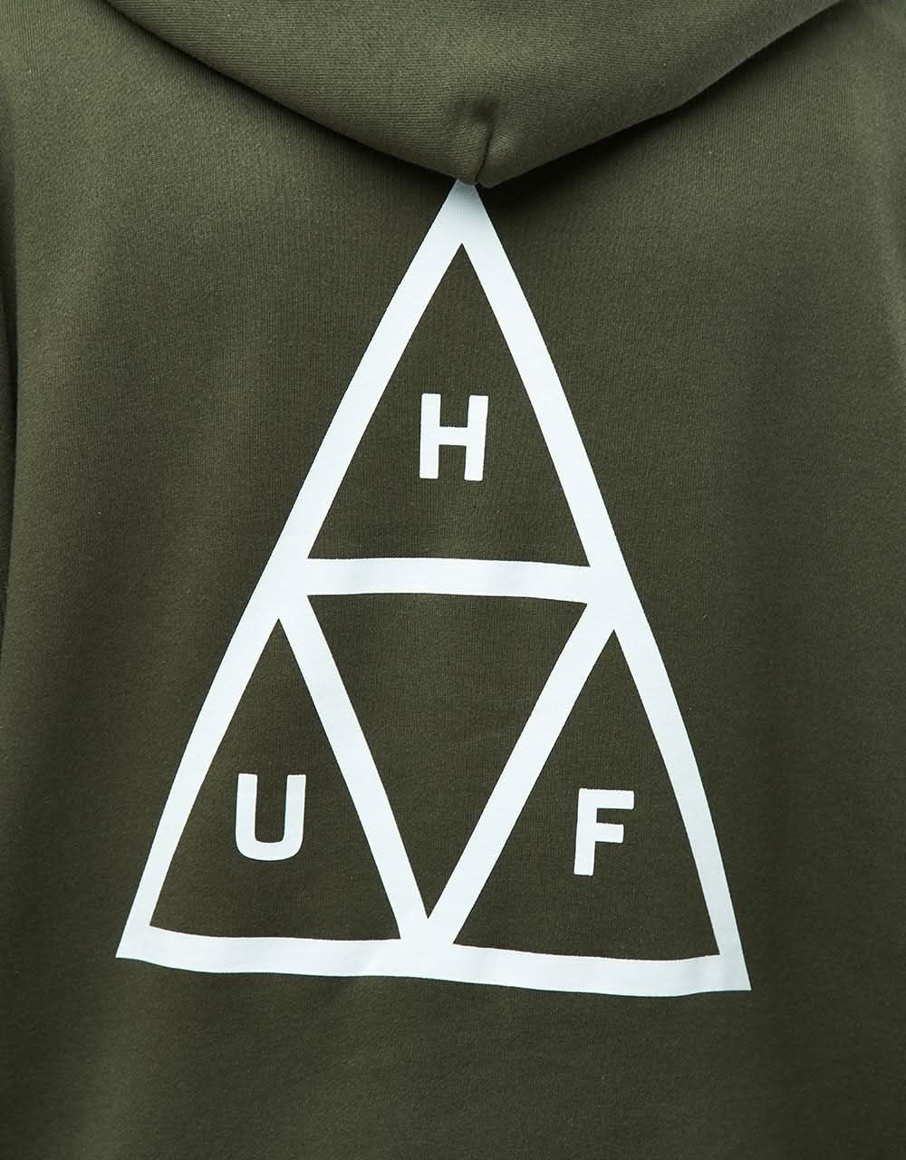 HUF Sweat à capuche triple triangle - Vert chasseur