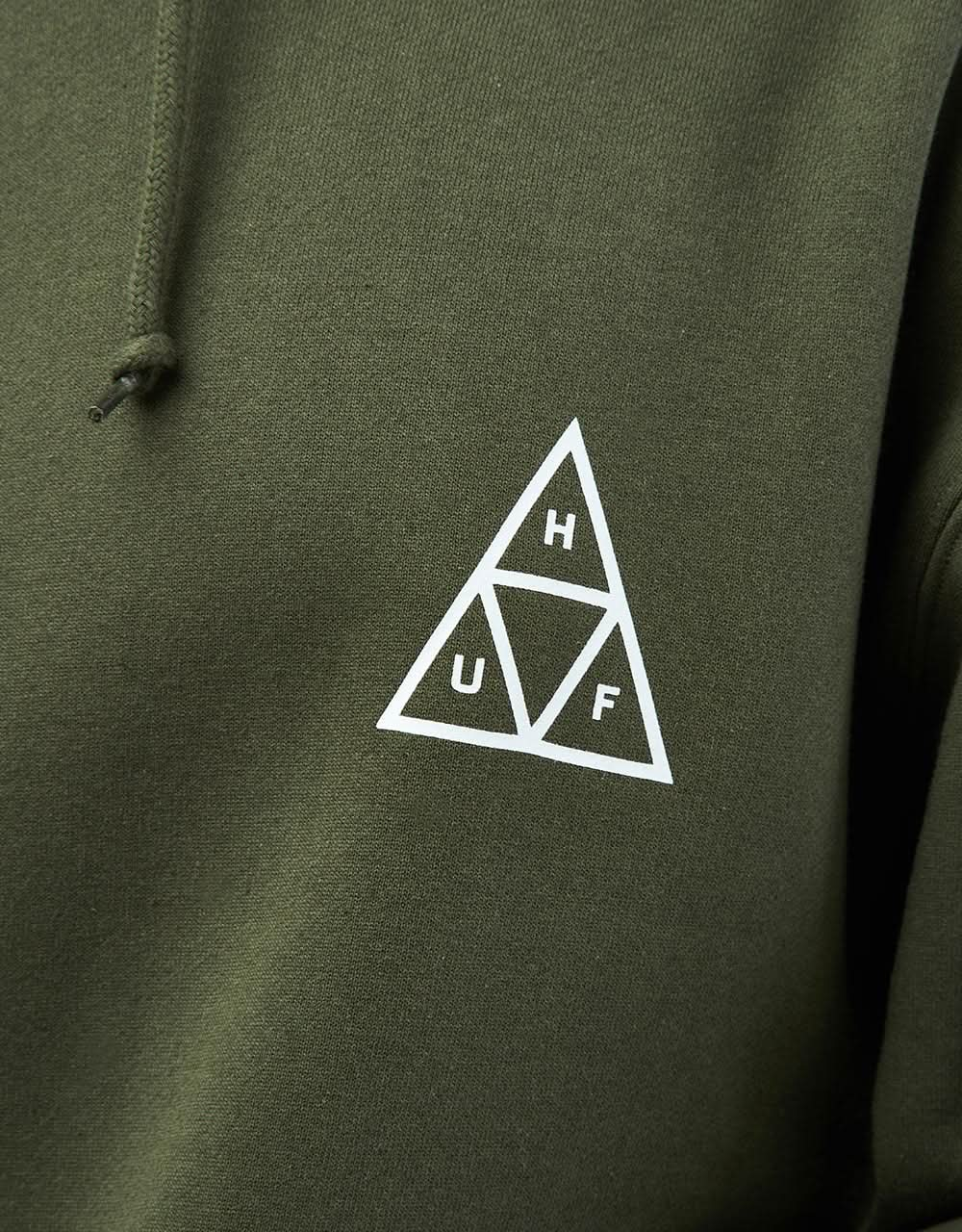 HUF Sweat à capuche triple triangle - Vert chasseur