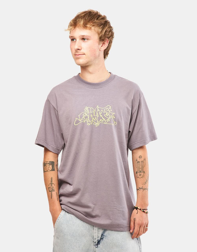 T-shirt HUF Outline - Prugna chiaro