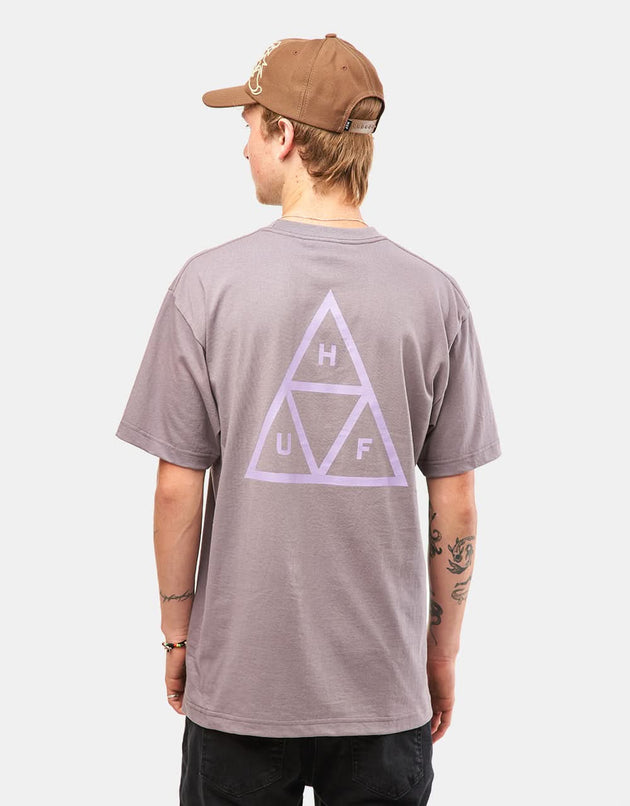 HUF T-Shirt Triple Triangle - Prune Légère