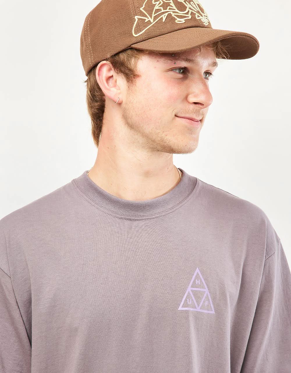 HUF Set Triple Triangle T-Shirt - Light Plum