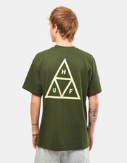 Camiseta HUF Triple Triangle - Verde cazador