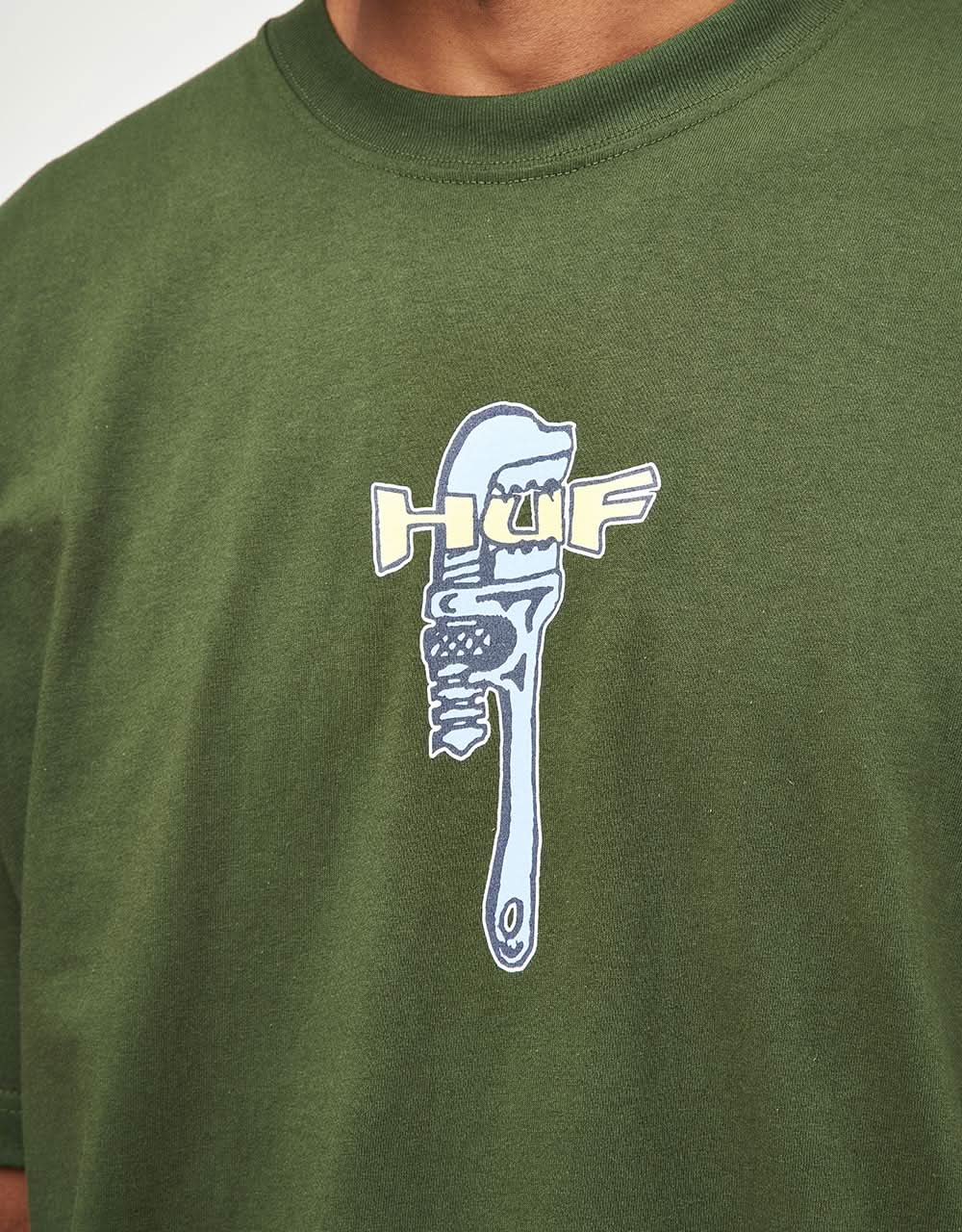 T-Shirt HUF Vise - Vert Chasseur