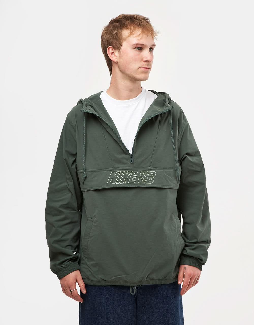 Nike SB Essential Anorak Jacket - Vintage Green/Oil Green