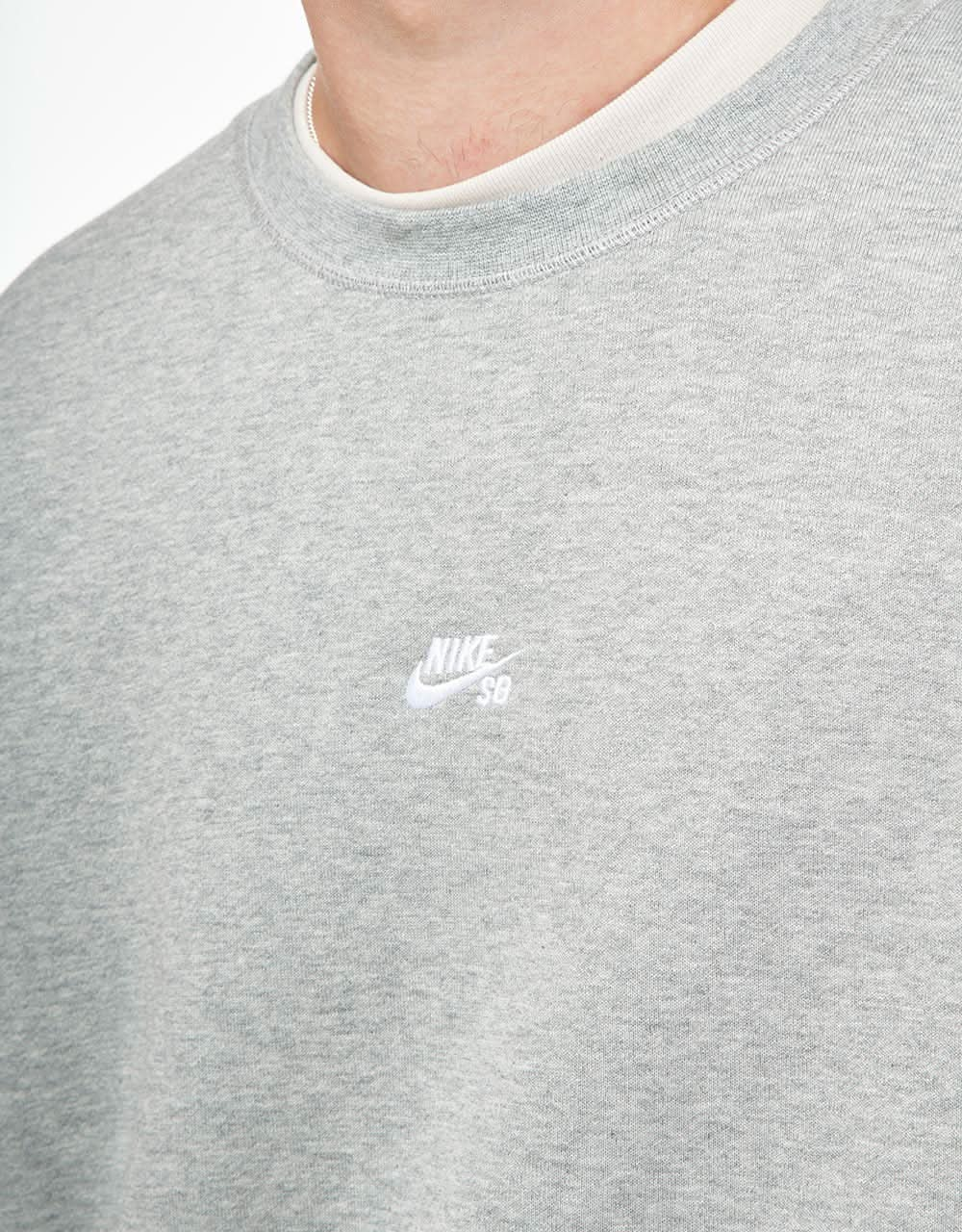 Nike SB Essential Logo Crew - Dark Grey Heather/White