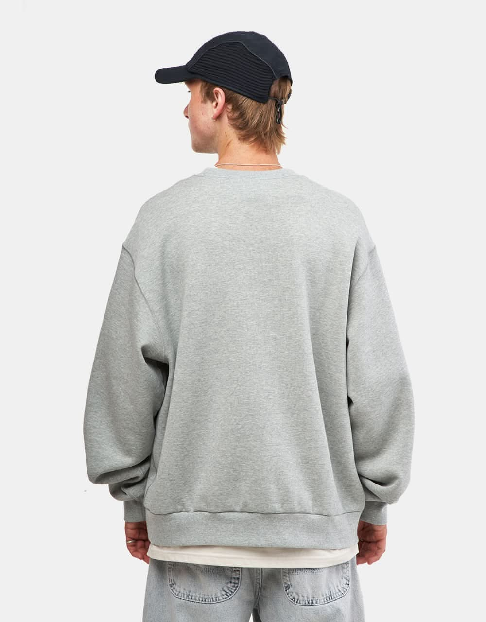 Nike SB Essential Logo Crew - Dark Grey Heather/White