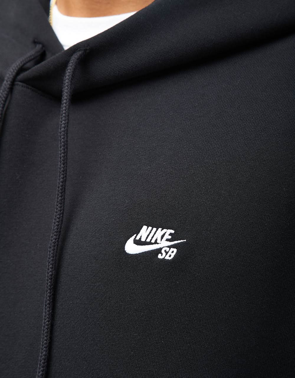 Felpa con cappuccio pullover con logo Nike SB Essential - Nero/Bianco