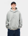 Felpa con cappuccio pullover con logo Nike SB Essential - Grigio scuro erica/Bianco