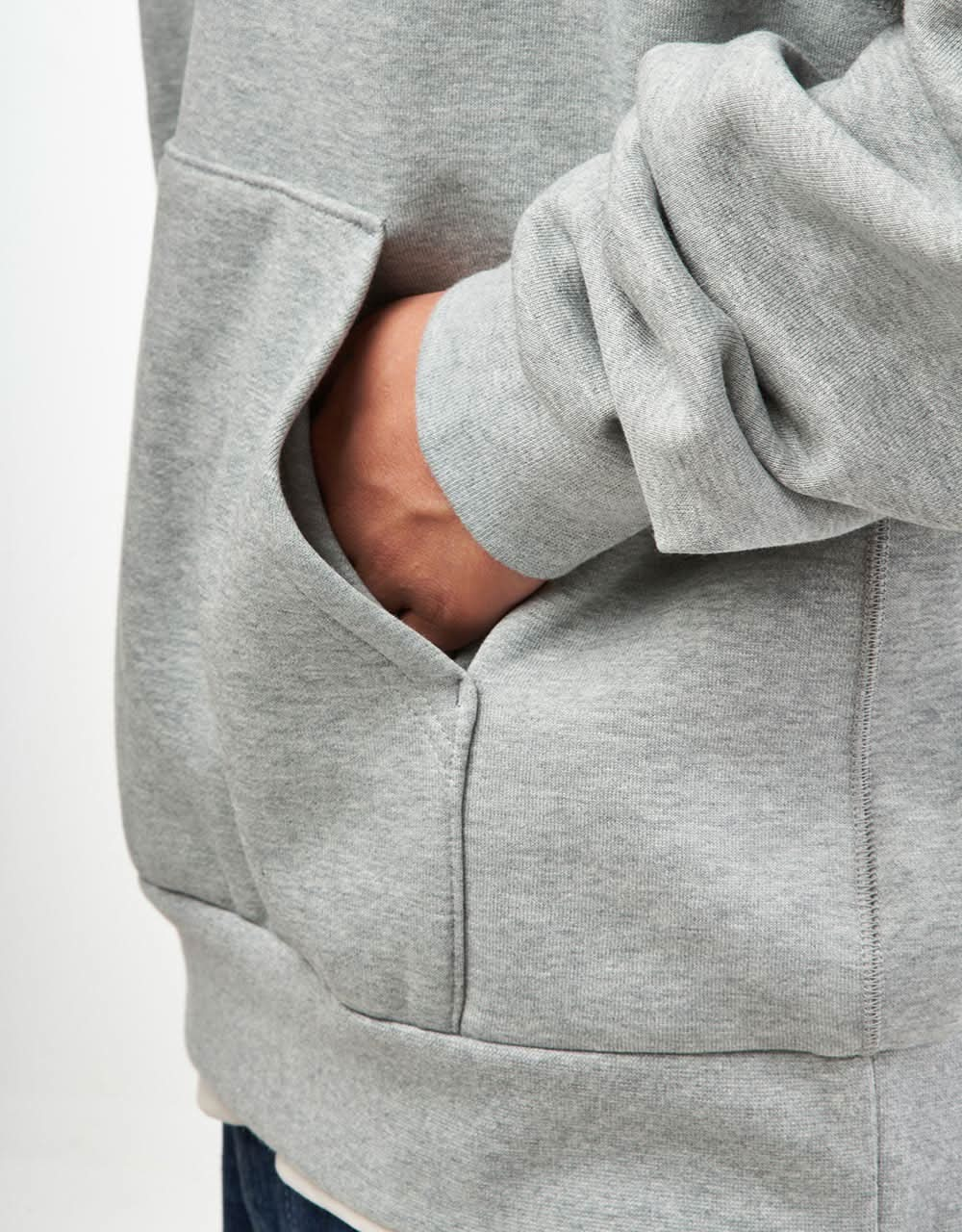 Nike SB Essential Logo Pullover Hoodie - Dark Grey Heather/White