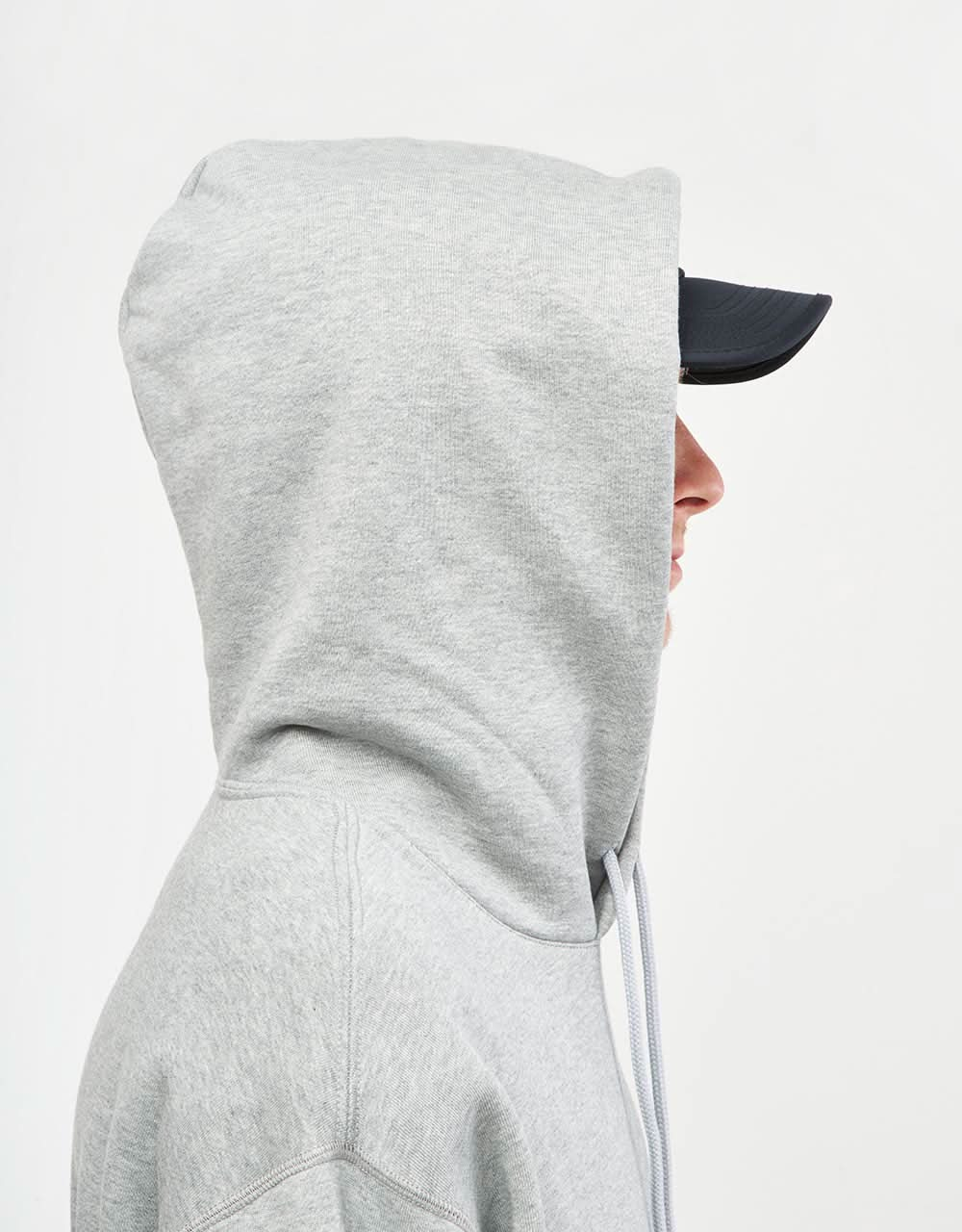 Nike SB Essential Logo Pullover Hoodie - Dark Grey Heather/White