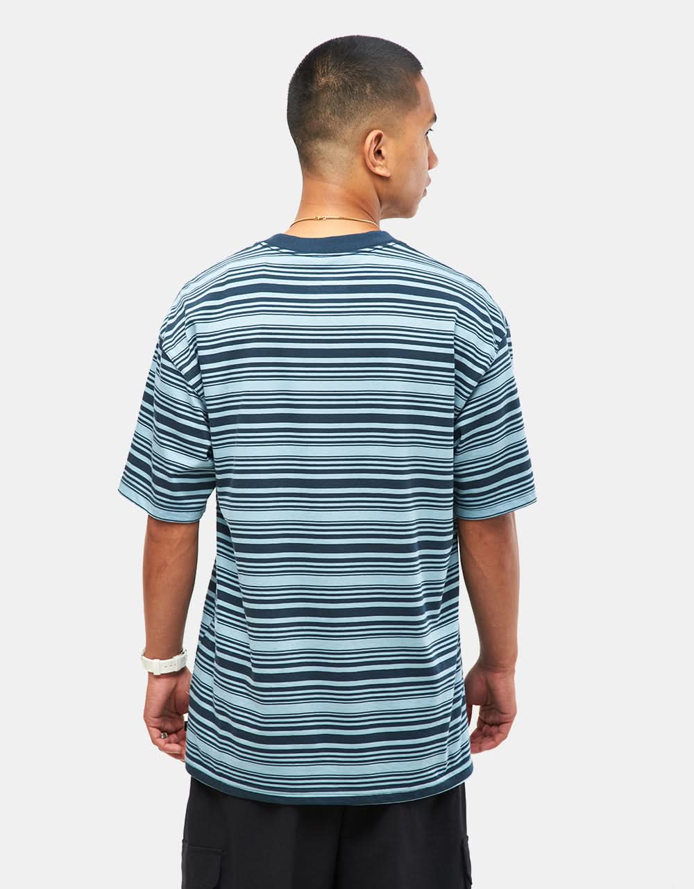 Nike SB M90 Striped T-Shirt - Denim Turquoise