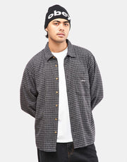 Obey Bigwig Knox L/S Flannel Shirt - Black Multi