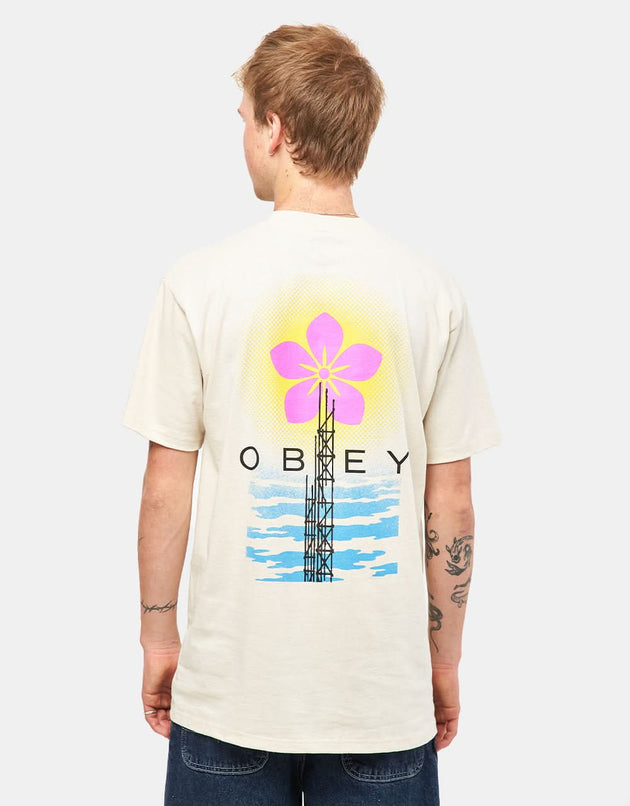 T-shirt Obey Elevated Power - Crema