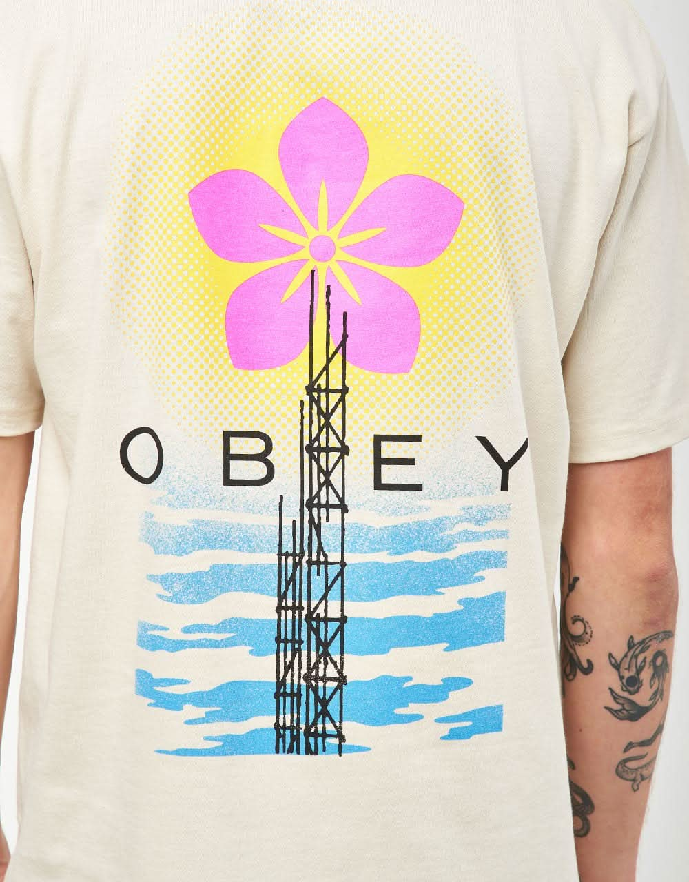 Obey Elevated Power T-Shirt - Cream