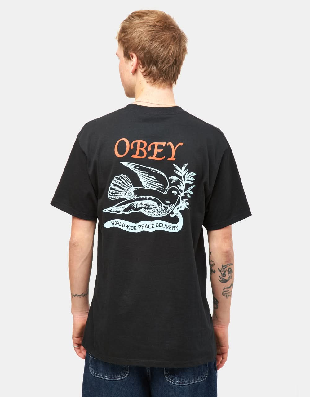 Obey Peace Delivery Colombe T-Shirt - Noir