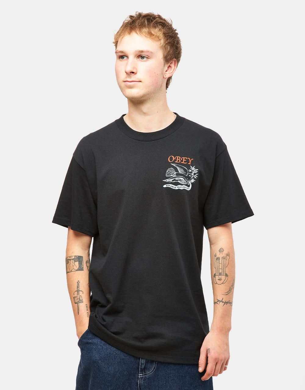 Obey Peace Delivery Colombe T-Shirt - Noir