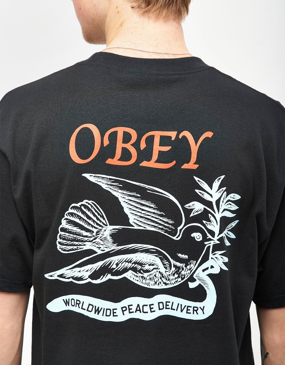 Obey Peace Delivery Dove T-Shirt - Black