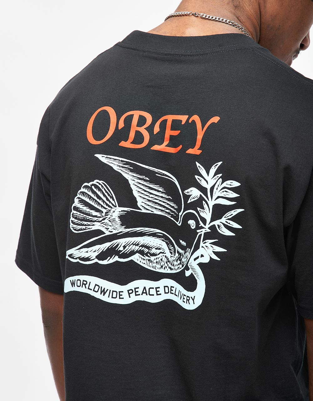 Obey Peace Delivery Dove T-Shirt - Black