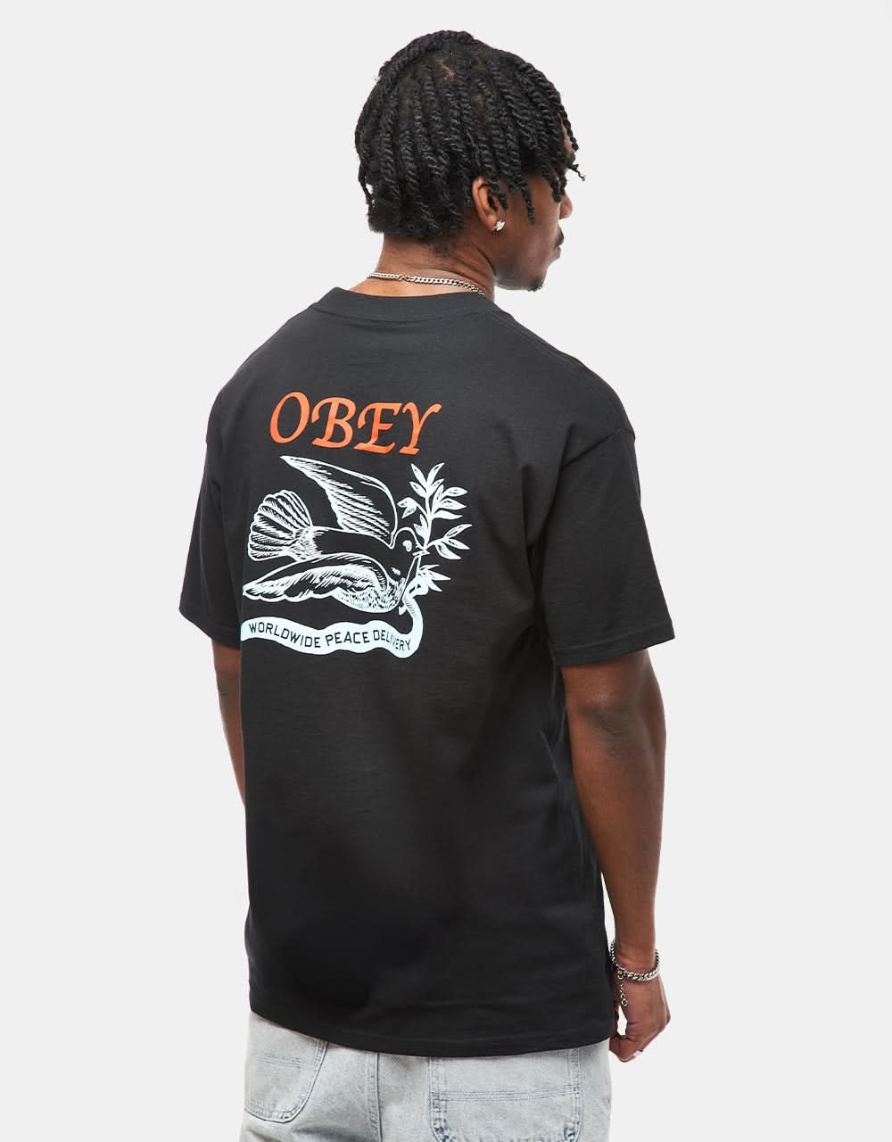 Obey Peace Delivery Dove T-Shirt - Black