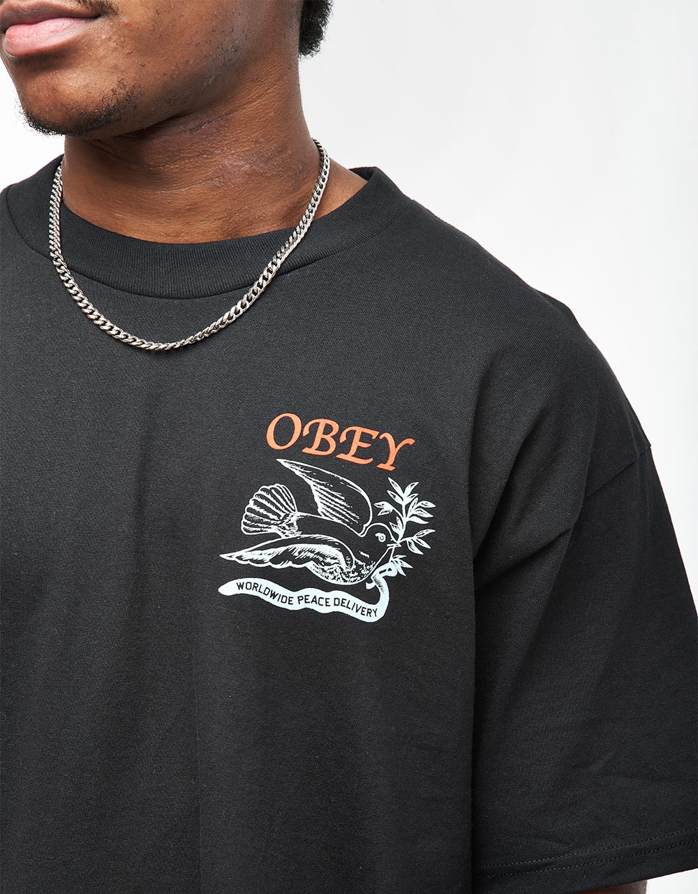 Obey Peace Delivery Dove T-Shirt - Black