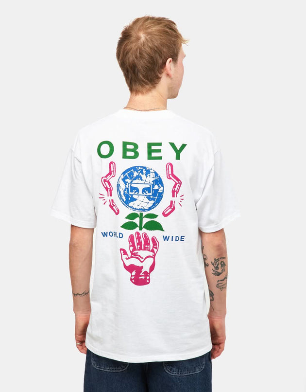 Obey T-Shirt Coup de Main - Blanc