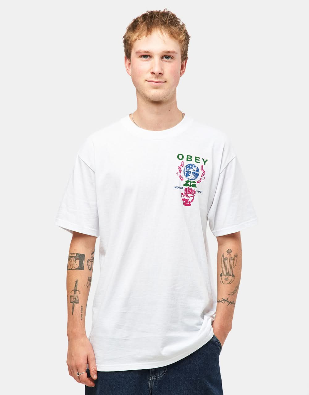 Obey Helping Hand T-Shirt - White