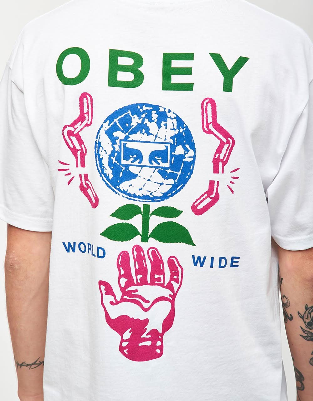 Obey Helping Hand T-Shirt - White