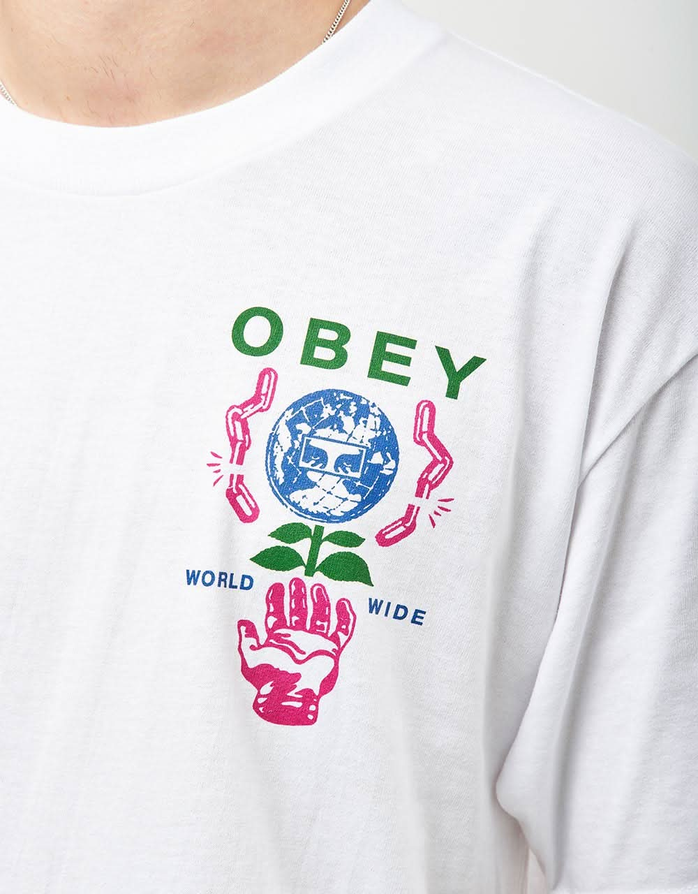 Obey Helping Hand T-Shirt - White