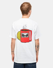 T-shirt Obey Coffee Cup - bianca