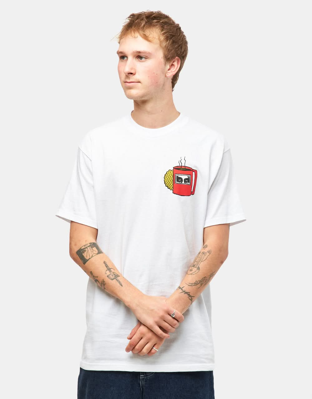 Obey Coffee Cup T-Shirt - White